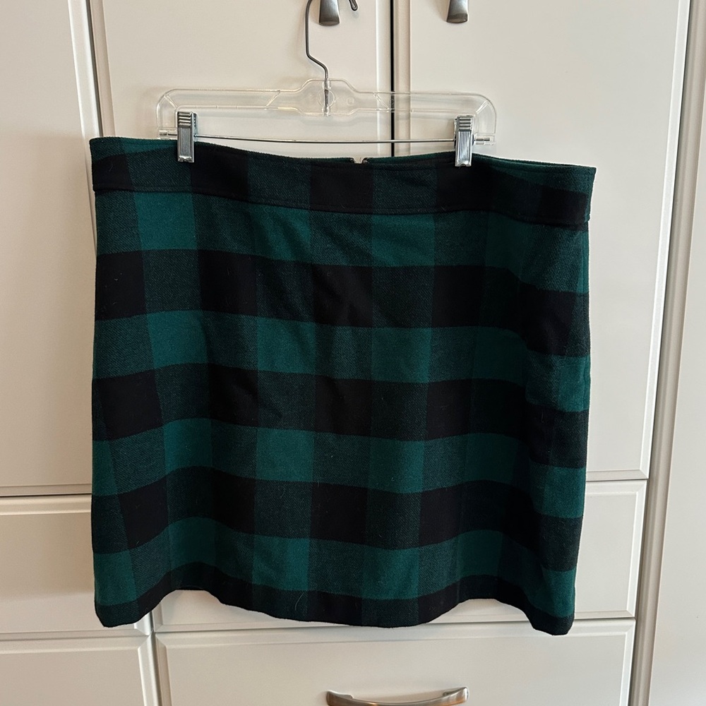 J.Crew plaid wool skirt